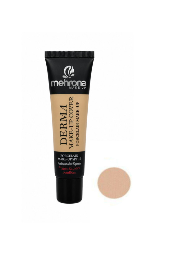 کرم پودر تیوپی مهرونا مدل Derma Make-Up Cover SPF15