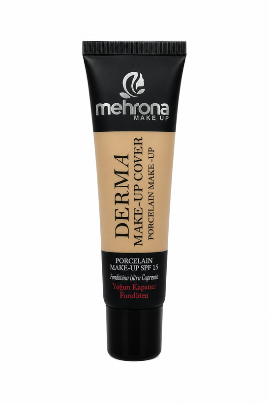 کرم پودر تیوپی مهرونا مدل Derma Make-Up Cover SPF15