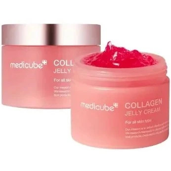 کرم ژل روشن کننده و لیفت کننده صورت مدی کیوب مدل Collagen Jelly حجم 50 میلی لیتر